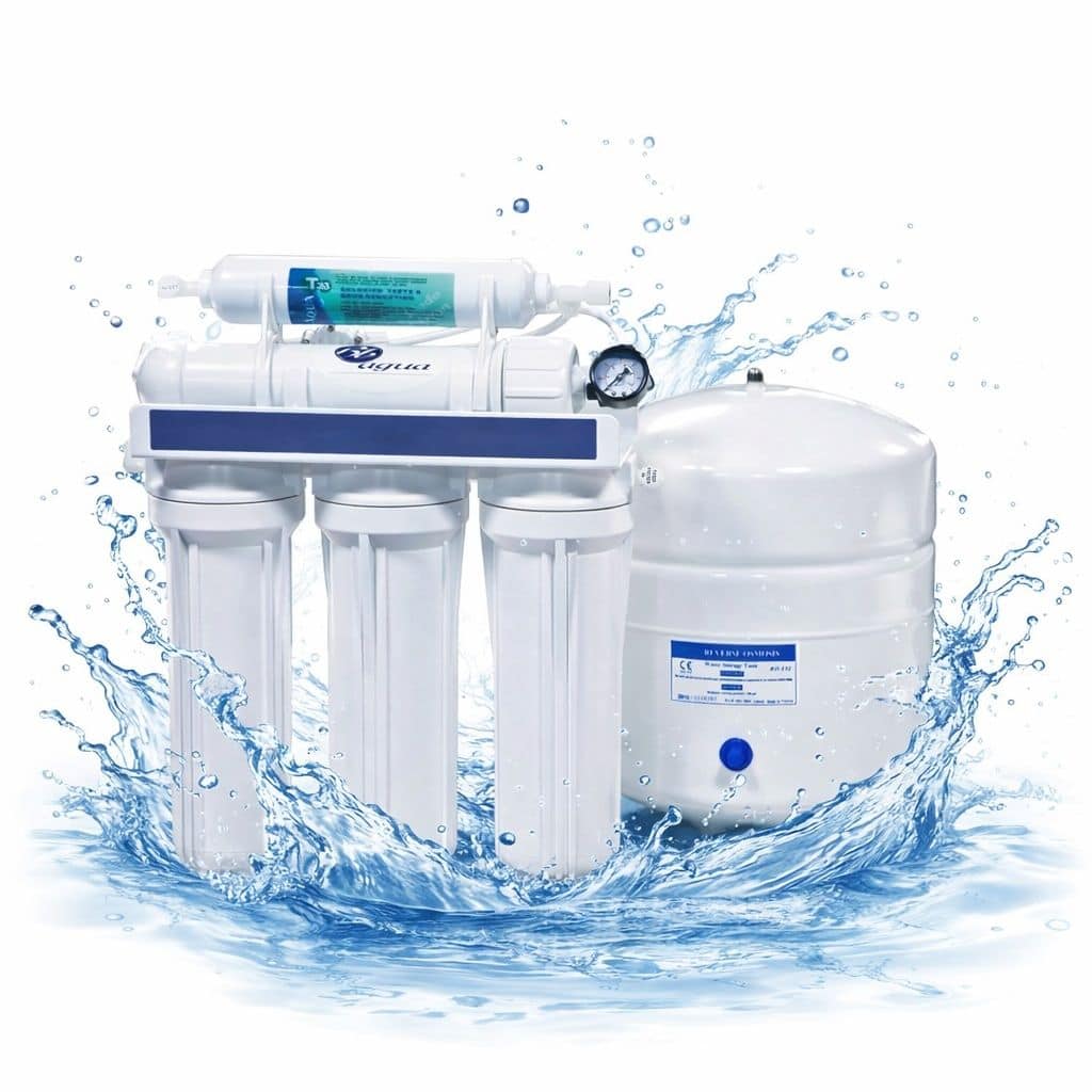 Equipo de ósmosis inversa doméstica para tratar agua en casa