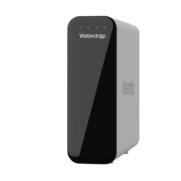 Equipo Waterdrop TSU-W de ultrafiltración con frontal negro y carcasa blanca